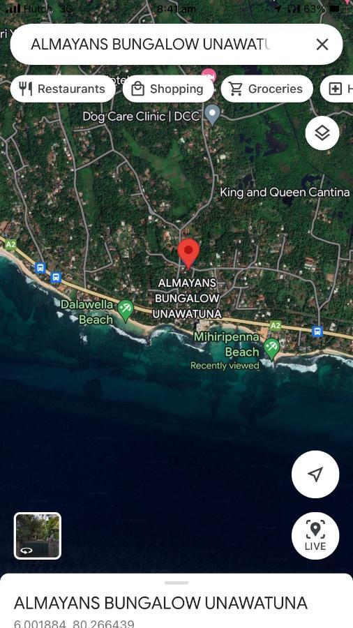 Almayans Bungalow Унаватуна Экстерьер фото